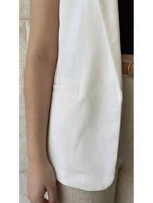 Women Lightweight Blazers - Putih - View 2