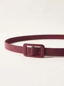 Juego de 3 piezas Negro, Beige, Rojo Hebilla Verano Casual Fiesta Lindo Calle Elegante Lujo Minimalista Versátil Cinturón Delgado para Mujeres para Vestidos, Faldas, Vaqueros, Adecuado para Uso Diario, Oficina, Cita, Vacaciones - 3 piezas en rojo, beige y negro. - Ver 3