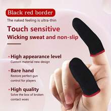 120PCS Red Mobile Game Controller Finger Sleeve, Set, Sweat Resistant And Breathable Touch Screen Finger Sleeve - Red - View 10