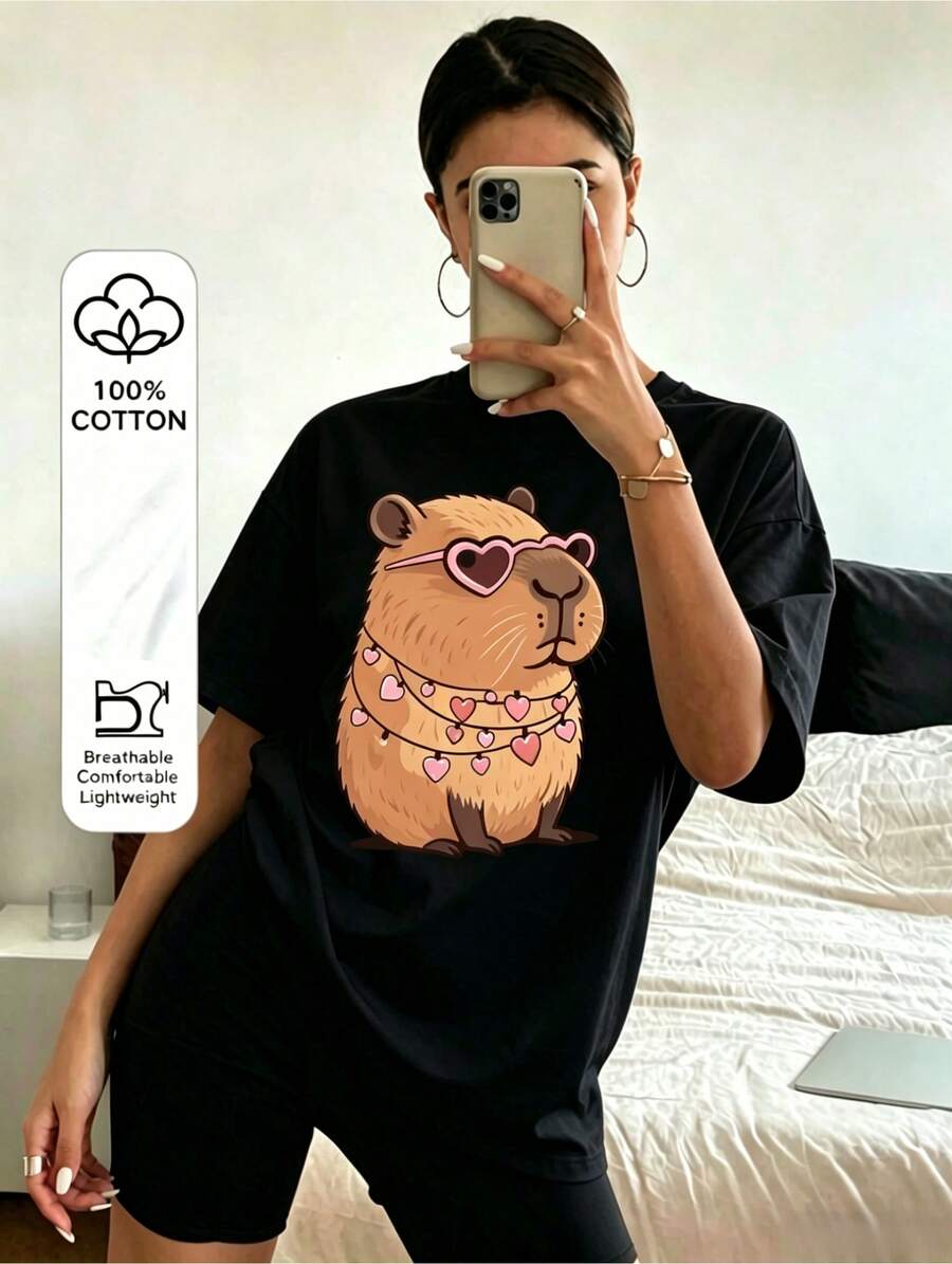 Women T-Shirts - Black - View 1