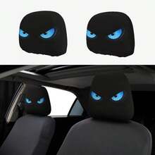 2pcs Red Eye Car Headrest Covers - Fits All Vehicles, Easy Installation - Fun Interior Decor For Male/Female Drivers & Passengers - Durable Fabric With Eye-Catching Print, Car Seat Headrest Protectors - Multicolor - View 6