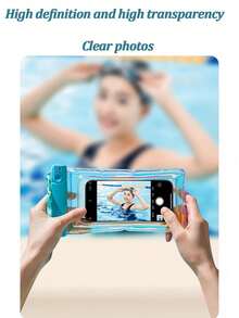 防水手機袋 鐳射防水袋 游泳袋 IPX8 防水手機殼 相容 iPhone 手機防水袋 適用海灘與郵輪必需品 觸控螢幕 附掛繩 適用潛水、旅行、海灘、獨木舟、划船、郵輪、水上樂園、激流泛舟 觸控螢幕手機收納袋 可收納護照、錢包、鑰匙 觸控螢幕游泳裝備收納袋 送禮給女性、男性、女孩、男孩、妻子、伴侶、學生 情人節、母親節、生日、畢業禮 - 彩色 - 查看 10