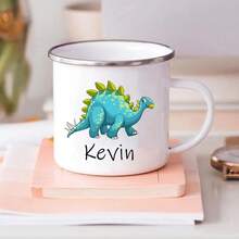 Taza de café de dinosaurio personalizada con nombre, taza personalizada para niños, recuerdos de fiesta de cumpleaños para niños, regalo de Navidad y San Valentín - -A015WH-88 - Ver 7