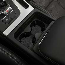 Black Leopard Print Steering Wheel Cover And Cup Holder Mat Set - Steering Wheel + Coaster - View 3