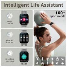 LIGE Fashion Smartwatch 1000mAh Ultra-Large Battery Capacity 100+ Sports Modes Photo Timer Weather Forecast Activity Tracking Water-Resistant Multi-Function Smartwatch For Women And Men - View 6