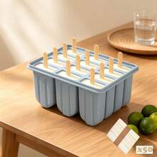 Silicone Popsicle Molds, 12pcs, Suitable For Refrigerator Homemade Ice Cream Popsicle Molds, 12 Holes, Includes Wooden Sticks, Funnel And Gift Bags DIY Set, Easy To Fill Homemade Fruit Popsicle Molds, Great Choice For Party Supplies - Multicolor - View 11