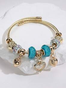 1 Stück Damen Edelstahl Schwan Liebe Anhänger Armband - A - Übersicht 8
