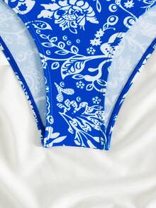 Women's One-Piece Sexy Print Swimsuit, One-Piece Swimwear, Summer Beachwear Vacation - Multicolor - View 4