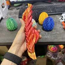 1/2件裝龍蛋旋轉玩具,適合3D列印指尖紓壓神器,含龍蛋膠囊,可收納紓壓小物件 - 彩色 - 查看 5