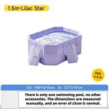 1pc Foldable No-Inflation Swimming Pool, Multiple Styles And Sizes Available, Integrated Design Easy To Assemble, Space-Saving, 5-Layer Thickened PVC Material, Foldable, No Installation Required, Hard Shell, Quick Setup, No Installation, Swimming Pool / Foldable Pool / Above Ground Pool, Rectangular Swimming Pool For Immediate Enjoyment, Large Foldable Hard Shell Pool, Family Size Backyard Inflatable Pool Suitable For Beach, Seaside, Camping, Outdoor Activities, Summer Backyard Water Park, Family Outdoor Swimming Pool, Large Backyard Splash Center - C - View 17