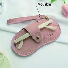 1pc Portable Summer Fashion Glasses Storage Pouch With Hook Protective Case - Multicolor - View 6