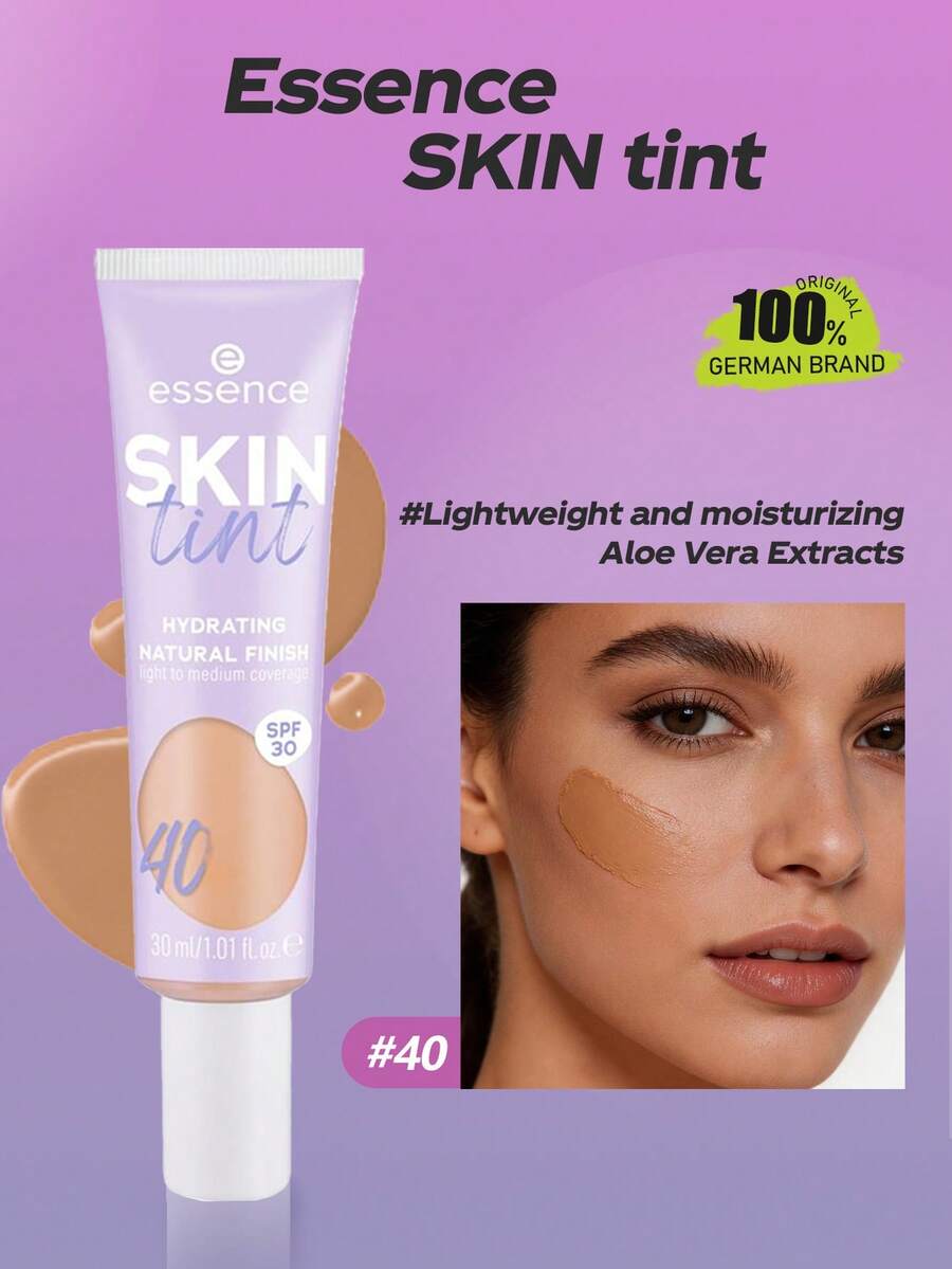 Essence SKIN 輕盈透亮潤色霜，輕薄自然遮瑕，打造自然光澤感，保濕透氣，適合日常穿戴，偽素顏妝感，持久滋潤，禮品裝，30ml/1.01 Fl. Oz - 40 - 查看 1