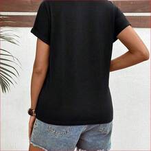 VUUG
  Camiseta de enfermería casual de verano para maternidad con bordado de corazón - Rosa - Ver 9