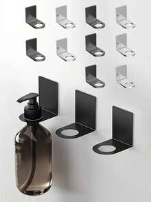 Extra Large Stainless Steel Wall-Mounted Storage Rack, No Drilling Required, Space-Saving. Suitable For Shower Gel Rack, Hand Soap Rack, Shampoo Rack, Dish Soap Rack And Space Aluminum Alloy Wall-Mounted Bottle Rack. Perfect Bathroom Accessory For Kitchen, Bathroom, Hotel And Home. A Must-Have For Every Household. - Multicolor - View 1