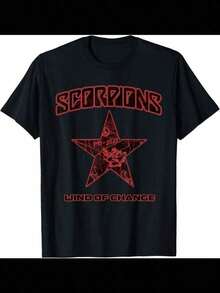 2026Women's & Men's Streetwear Cotton Graphic Tees, Sommer T shirt Sommer Hemd Herren Festival Outfit Fathers Day Gifts Official Scorpions Wind Of Change Black T-Shirt männer Tshirt Herren Baumwolle Family Matching Outfit Adult And Children's Sizes, Gifts For Men - Schwarz - Übersicht 1