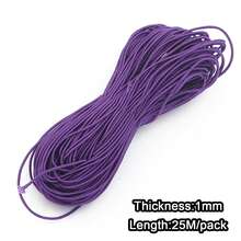 25M/Pack 1mm Braided Elastic Cord Beading Threads Stretch String Fabric Crafting Cords For Jewelry Making - Elastic Rope - View 9