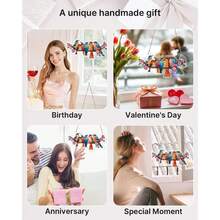 Acrylic Puzzles Suncatcher Window Hanging, 83 Pieces 7.4 Inch Sun Catcher Acrylic Puzzles Garden Decoration For Women Men Mom Birthday Gift Home Decor (Dawn Flower) - 花之歌鳥 - 查看 4