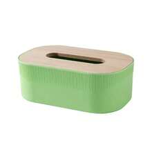 1pc Modern Bamboo Lid Tissue Box Holder - Durable Plastic, Square Dispenser With Wooden Top, Suitable For Bathroom, Vanity, Counter And Office Decor, Bathroom Vanity Accessory, Bathroom Decor And Accessories, Minimalist Design, Modern Decor - Multicolor - View 14