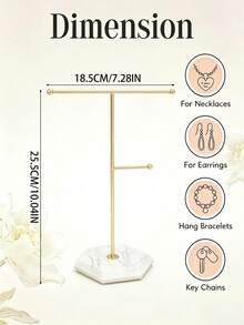 1 chiếc giá treo trang sức kim loại tối giản: hoàn hảo để trưng bày vòng tay, dây chuyền, đồng hồ và các phụ kiện khác, cũng có thể dùng làm hộp đựng trang sức hoặc giá lưu trữ trang sức. Phù hợp cho phụ nữ và trẻ em gái, hoàn hảo cho hoa tai, dây chuyền, nhẫn và phụ kiện đám cưới dịp Halloween; cũng có thể dùng làm đồ trang trí nhà cửa và quà tặng phù dâu, lý tưởng cho ngày Lễ Tình Nhân. - Nhiều màu - Xem 2