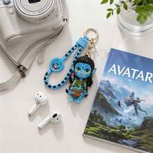 Miniso Avatar Neytiri Character Keychain With Braided Wrist Strap Bag Charm Decorative Pendant For Backpack Handbag And Keys Accessory For Daily Use - Style 2 - View 3