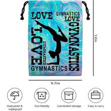 Bolsas de agarre con cordn para mujer, bolsa de regalo con cordn, bolsa de almacenamiento para deportes y fiestas, Gimnasia 2, Talla nica - inicial - Ver 2