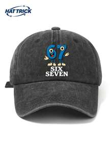 1頂 67SIX SEVEV 印花復古棒球帽 中性款 爸爸帽 時尚男帽 可調節頭圍 適合各種頭型 百搭卡車帽 適合日常通勤、街頭、戶外運動、海邊度假、健行、出遊 - C - 查看 14