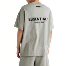 Fear Of God Essentials Classic Tee + Shorts Set SS22 Dark Oatmeal Unisex - 黑燕麥片套裝 - 查看 3