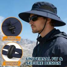 EINSKEY Sombreros de Sol para Hombres/Mujeres, Sombreros Impermeables y Anchos, Sombreros Plegables al Aire Libre en la Playa del Parque de Vida Silvestre del jardín de Senderismo de Pesca - 01 Marfil - Ver 5