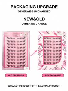 60pcs Self-Adhesive Natural False Eyelashes, C-Curl Cartoon Fox Eye Self-Adhesive Cluster Lashes, No Glue Needed, DIY Individual Eyelash Extensions, Suitable For Daily Wear, Work Commute, Travel, Gifts, Parties, Etc. - C - View 7