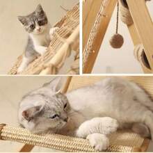 Torre De Madera para Gato Árbol para Gatos con 2 Postes - como en la imagen - Ver 6