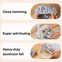 10/20/30/50pcs Reusable Aluminum Foil Food Covers, Bowl Plate Tabletop Food Warmers, Keep Warm Fresh Dust-Proof, Leftover Storage Sealed Lids, Kitchenfatkun Food Preservation Supplies, Suitable For Refrigerator And Microwave - Multicolor - View 8