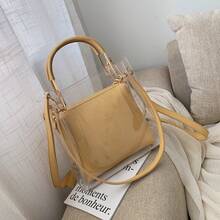 Summer Small Bag For Women 2019 Korean Version Versatile Handbag Fashionable Stylish Transparent Jelly Crossbody Bag - 米白 - 查看 8