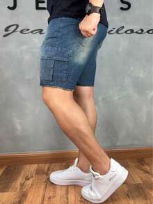 Brown Cargo Shorts - Rust Brown - View 3