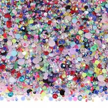 10000/5000/3000pcs 大包裝 AB色平底樹脂水鑽 DIY美甲手工藝珠寶裝飾寶石 多種尺寸 - 樹脂鑽 - 查看 5