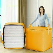 1/2pcs High-Capacity Thickened Moving Bags With Reinforced Handles, Foldable Portable Heavy-Duty Waterproof Storage Bags, Suitable For College Dorms, Home, Office And Travel, Ideal Gift For Students, Random Inner Lining Color, Back To School Essential - View 2