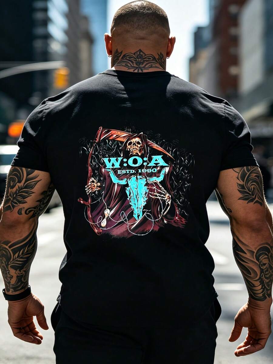 Men Outdoor Tees & Tanks - Black - View 1