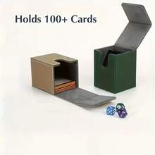 2pcs Set - PU Leather MTG Card Deck Box, 100+ Capacity Stackable Card Storage Box, Magnetic Closure, Hard Shell Waterproof Dustproof Box, Suitable For Desktop Games TCG CCG Collectible Card Games, Ideal For Home Storage, Travel And Birthday Gifts, Single/Double Sleeved Cards, Gaming Cards, Deck Holder, Deck Case, Commander Deck Box, 1PC/2Pcs - Multicolor - View 7