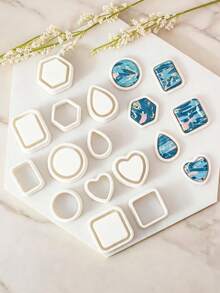 Cetakan Tanah Liat Berbentuk Geometris, Cetakan Tanah Liat Polimer yang Cocok untuk Anting-Anting Bingkai Berlapis, Sempurna untuk Perhiasan Gaya Minimalis, Modern, dan Boho, Menambah Kedalaman dan Dimensi pada Kerajinan Tangan - geometri - View 9