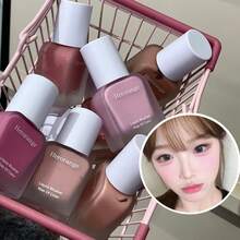 HERORANGE Rubor Líquido Hidratante Multiusos Difuminable Suave Radiante Rosa Juvenil y Delicado a Prueba de Transferencia Uso Dual Ojos & Mejillas Cosmético Regalo Perfecto de Navidad & Cumpleaños Belleza Diaria - Multicolor - Ver 5