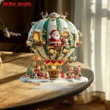 Cross-Border Acrylic Charming Gingerbread House Christmas Home & Office Desktop Decoration With Base - A - View 14