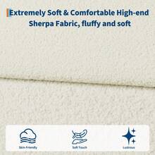 Cama plataforma baja tapizada para dormitorio – Cabecera suave de terciopelo o bouclé, esquinas redondeadas, estructura robusta, lamas de madera, fácil montaje, sin box spring - Beige doble - Ver 6