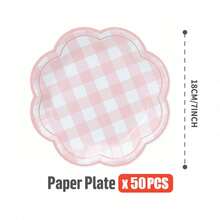 10pcs/25pcs/50pcs Octagonal Petal Series Disposable Plates, Party Supplies, Gathering Supplies, Holiday Supplies, Suitable For Gender Reveal, Birthday Party, Theme Party, Family Picnic - View 6