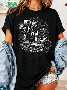 Vintage Red Hot Chili Peppers Sweatshirt, Retro Rock Band T-Shirt, RHCP Hoodie, By The Way Merch, Unisex Clothing For Alternative Rockers, Gift. - 黑色 - 查看 1