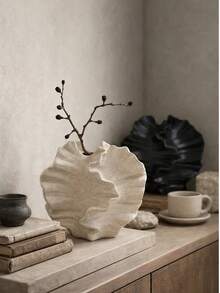 現代升級雕塑花瓶，獨特波浪裝飾花架，適合客廳、臥室、桌面裝飾，大小號極簡中心裝飾品，適合婚禮、戶外家居裝飾與送禮 - 多色3 - 查看 2