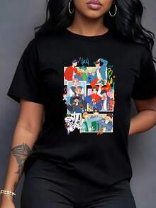 Women T-Shirts - Black - View 2