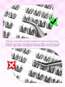 100pcs D-Curl Lashes Cluters, 8-16mm False Eyelashes, Fluffy Eyelash, Reusable Fake Lashes, Natural Lashes, Suitable For Beginners, Easy To Use, Great For Holidays, Parties, Travel And Dates - D - View 6