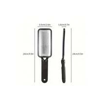 1pc Professional Stainless Steel Metal Foot Scrubber, For Pedicure And Dead Skin Removal, Foot Callus Remover, Professional Foot Care - Stainless Steel - View 4