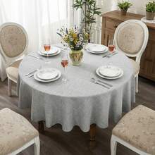 1 buah Taplak Meja Bertekstur Linen Rustic dengan Pinggiran Bulat, Tahan Panas dan Debu, Penutup Meja Makan Dapur, Dekorasi Restoran, Pesta Liburan, Tekstil Dekorasi Rumah - Grey - View 10