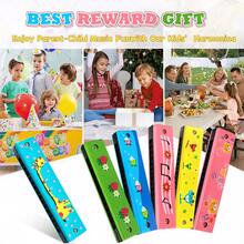 Wooden Painted Harmonica, Double Row Playable Harmonica, Durable And Easy To Play, Suitable For Beginners, Musical Instrument Toy, Student Harmonica Performance, Party Gift, Christmas Gift, Classroom Prize, Gift Box Filler - Multicolor - View 5