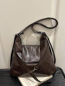 Vintage Large Capacity Korean Style Backpack New Crossbody Bag Fashion Versatile Commuter Shoulder Tote Bag - Coffee - View 11